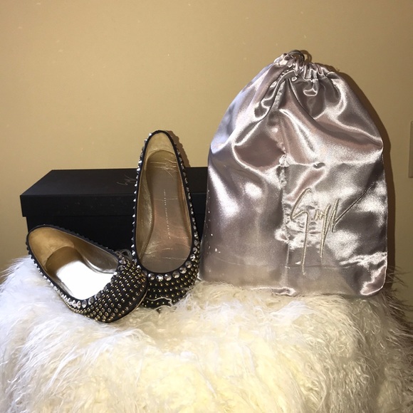 Giuseppe Zanotti Shoes - Giuseppe Zanotti Designer Ballet Flats